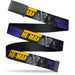 Web Belt Blank Black Buckle - HE-MAN and SKELETOR Face Off Pose and Text Black/Grays/Blue/Yellow Webbing Web Belts Mattel   