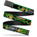 Black Buckle Web Belt - Classic TEENAGE MUTANT NINJA TURTLES Logo/Group Pose5/LEAN MEAN & GREEN Webbing Web Belts Nickelodeon   