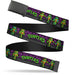 Black Buckle Web Belt - Classic Teenage Mutant Ninja Turtles Block Poses/TURTLES Purple/Grays Webbing Web Belts Nickelodeon   