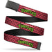 Web Belt Blank Black Buckle - TEENAGE MUTANT NINJA TURTLES Brick Title Logo Red Webbing Web Belts Nickelodeon   
