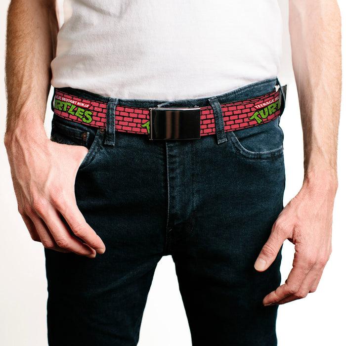 Black Buckle Web Belt - Rick and Morty Cell Faces Black Webbing Web Belts Rick and Morty   