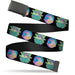 Black Buckle Web Belt - Rick and Morty Cell Faces Black Webbing Web Belts Rick and Morty   