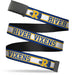 Black Buckle Web Belt - RIVER VIXENS/Cheer Logo Stripe Blue/White/Yellow Webbing Web Belts Riverdale   
