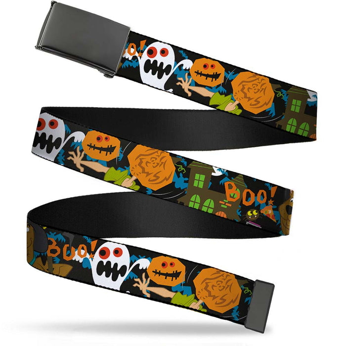 Black Buckle Web Belt - Scooby Doo Halloween2/Ghosts BOO! Webbing Web Belts Scooby Doo   