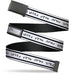 Web Belt Blank Black Buckle - SUPERNATURAL JOIN THE HUNT Title Logo White/Black Webbing Web Belts Supernatural   