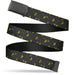 Web Belt Blank Black Buckle - Classic Star Trek Starfleet Insignias in Space Gray/Yellow Webbing Web Belts CBS Studios Inc.   