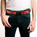 Web Belt Blank Black Buckle - THUNDERCATS Lion-O Pose and Title Logo Orange/Red/White Webbing Web Belts ThunderCats   