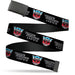 Web Belt Blank Black Buckle - TRANSFORMERS Autobots Cybertronian Icon Black/Blues/Red/White Webbing Web Belts Hasbro   