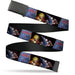 Web Belt Blank Black Buckle - Beetlejuice Graveyard Gargoyle Pose Black Webbing Web Belts Warner Bros. Horror Movies   