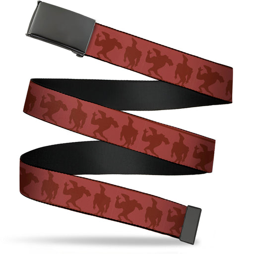 Web Belt Blank Black Buckle - Johnny Bravo Pose Turn Silhouettes Reds Webbing Web Belts Warner Bros. Animation   