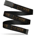 Web Belt Blank Black Buckle - LUCIFER Title Logo Black/Gold Webbing Web Belts Warner Bros.   