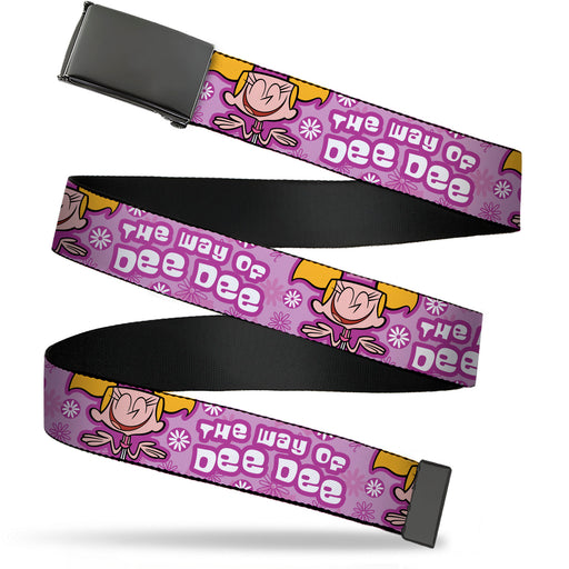 Web Belt Blank Black Buckle - Dexter's Laboratory THE WAY OF DEE DEE Pose Pinks/White Webbing Web Belts Warner Bros. Animation   