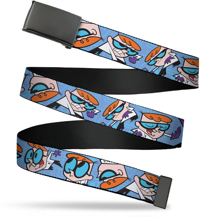 Web Belt Blank Black Buckle - Dexter's Laboratory Dexter Poses Blues Webbing Web Belts Warner Bros. Animation   