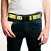 Web Belt Blank Black Buckle - ROBOT CHICKEN Chicken Silhouette Yellow/White/Green Webbing Web Belts Warner Bros. Animation   