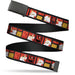 Web Belt Blank Black Buckle - Samurai Jack Action Pose and Icons Blocks Reds/Black Webbing Web Belts Warner Bros. Animation   