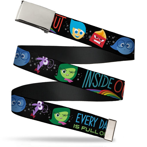 Chrome Buckle Web Belt - INSIDE OUT/Emotion Expressions/EVERY DAY IS FULL OF EMOTIONS Webbing Web Belts Disney   