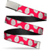 Web Belt Blank Chrome Buckle - Lilo & Stitch Bounding Lilo Dress Leaves Red/Ivory Webbing Web Belts Disney   