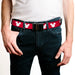 Web Belt Blank Chrome Buckle - Mickey Mouse Ears Icon Red/White Webbing Web Belts Disney   