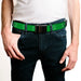Chrome Buckle Web Belt - Green Lantern Logo Green/White Webbing Web Belts DC Comics   