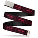 Web Belt Blank Chrome Buckle - House of the Dragon Rising Dragon Icon Black/Red Webbing Web Belts House of the Dragon