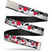 Chrome Buckle Web Belt - Sylvester the Cat Expressions Gray Webbing Web Belts Looney Tunes   