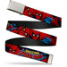 Chrome Buckle Web Belt - Amazing Spider-Man Webbing Web Belts Marvel Comics   