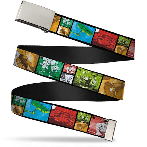 Web Belt Blank Chrome Buckle - Krusty Krab's Cam Scene Blocks Webbing Web Belts Nickelodeon   