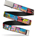 Chrome Buckle Web Belt - TOM & JERRY House of Cards Panels Webbing Web Belts Tom and Jerry   
