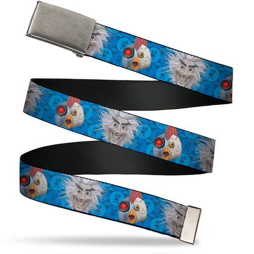 Web Belt Blank Chrome Buckle - Robot Chicken and Mad Scientist Expressions Blues Webbing Web Belts Warner Bros. Animation   