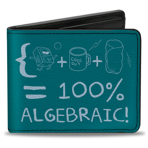 Bi-Fold Wallet - Adventure Time 100% ALGEBRAIC Formula Blue/White Bi-Fold Wallets Cartoon Network   