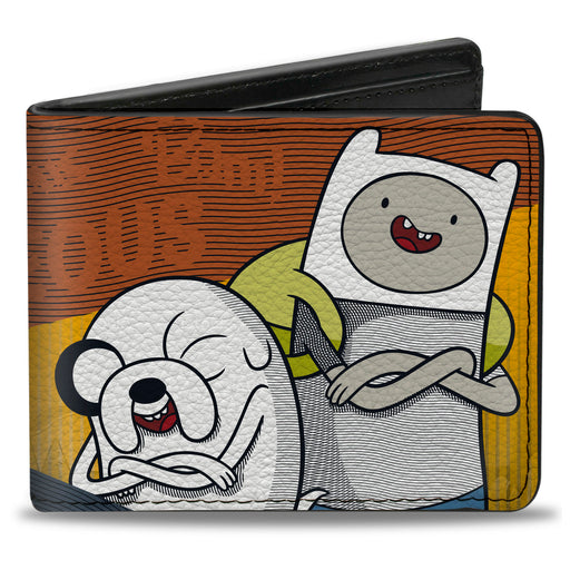 Bi-Fold Wallet - Adventure Time Jake and Finn DUDES RIGHTEOUS Pose Multi Color Bi-Fold Wallets Cartoon Network   