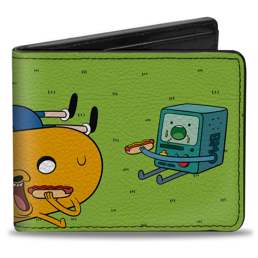 Bi-Fold Wallet - Adventure Time Jake Finn and BMO Hot Dog Picnic Scene Bi-Fold Wallets Cartoon Network   