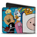 Bi-Fold Wallet - Adventure Time Finn Face Close-Up and Friends Blue Bi-Fold Wallets Cartoon Network   