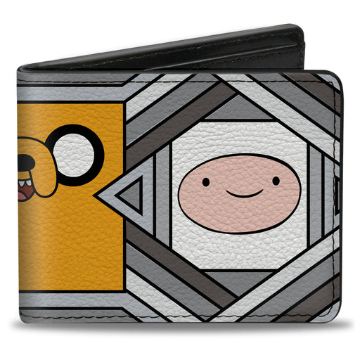 Bi-Fold Wallet - Adventure Time Jake Finn and BMO Pose Blocks Grays Bi-Fold Wallets Cartoon Network   