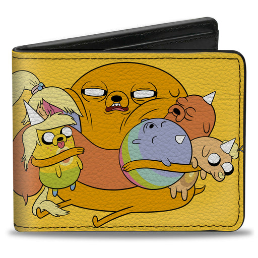 Bi-Fold Wallet - Adventure Time Jake and Pups WORLD'S GREATEST DAD Pose Yellow Bi-Fold Wallets Cartoon Network   