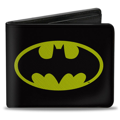 Bi-Fold  Wallet - Batman Bat Signal Logo Black/Yellow/Black Bi-Fold Wallets DC Comics   