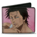 Bi-Fold Wallet - Black Clover Sexy Yami Sukehiro Pose and Roses Pinks Bi-Fold Wallets Crunchyroll   