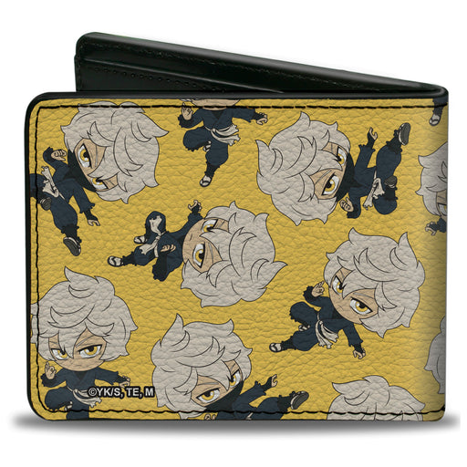 Bi-Fold Wallet - Hell's Paradise Chibi Gabimaru Poses Scattered Yellow Bi-Fold Wallets Crunchyroll   