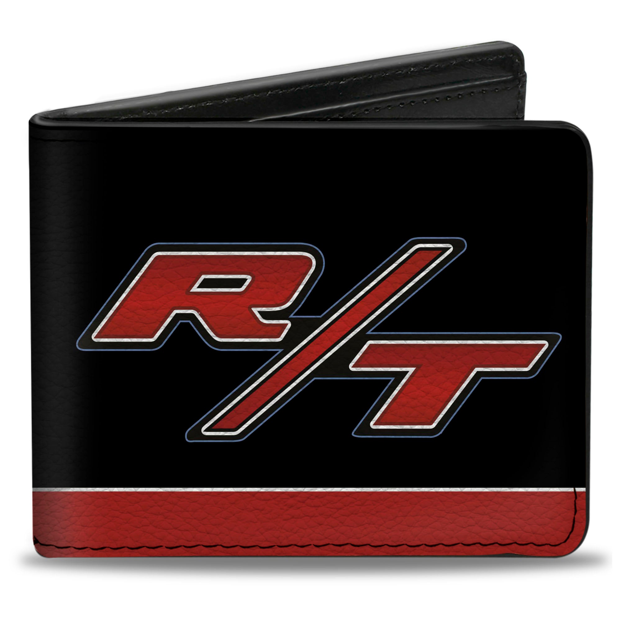Bi-Fold Wallet - Dodge Challenger R T Emblem Stripe Black Blue White R ...