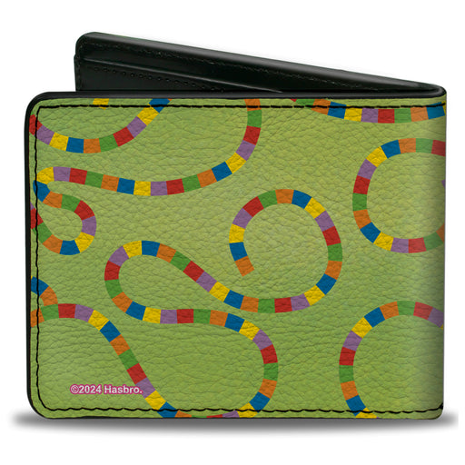 Bi-Fold Wallet - CANDY LAND Title Logo and Game Path Green/Multi Color Bi-Fold Wallets Hasbro   