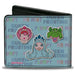 Bi-Fold Wallet - CANDY LAND Character Trio and Text Blue/Multi Color Bi-Fold Wallets Hasbro   