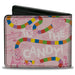 Bi-Fold Wallet - Candy Land Game Path and Characters TAKE ME TO THE CANDY Pinks Bi-Fold Wallets Hasbro   