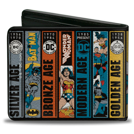 Bi-Fold Wallet - DC Justice League Comics Anniversary Age Scene Blocks Bi-Fold Wallets DC Comics   