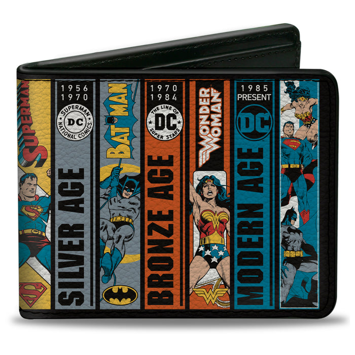 Bi-Fold Wallet - DC Justice League Comics Anniversary Age Scene Blocks Bi-Fold Wallets DC Comics   