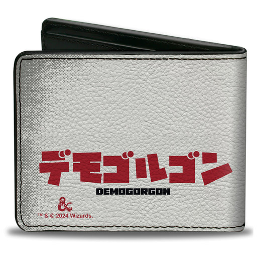 Bi-Fold Wallet - Dungeons & Dragons Demogorgon and Dice Japanese Text White Bi-Fold Wallets Wizards of the Coast