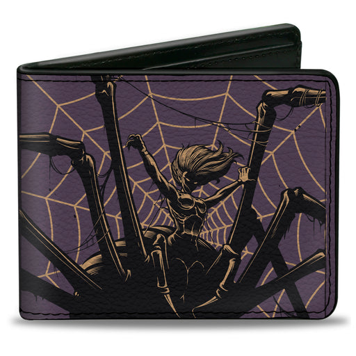 Bi-Fold Wallet - Dungeons & Dragons Drider DISOBEDIENCE PUNISHABLE BY DEATH Pose Black/Purple/Gold Bi-Fold Wallets Wizards of the Coast   