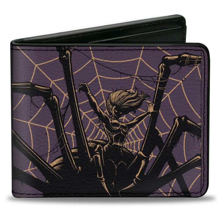 Bi-Fold Wallet - Dungeons & Dragons Drider DISOBEDIENCE PUNISHABLE BY DEATH Pose Black/Purple/Gold Bi-Fold Wallets Wizards of the Coast   