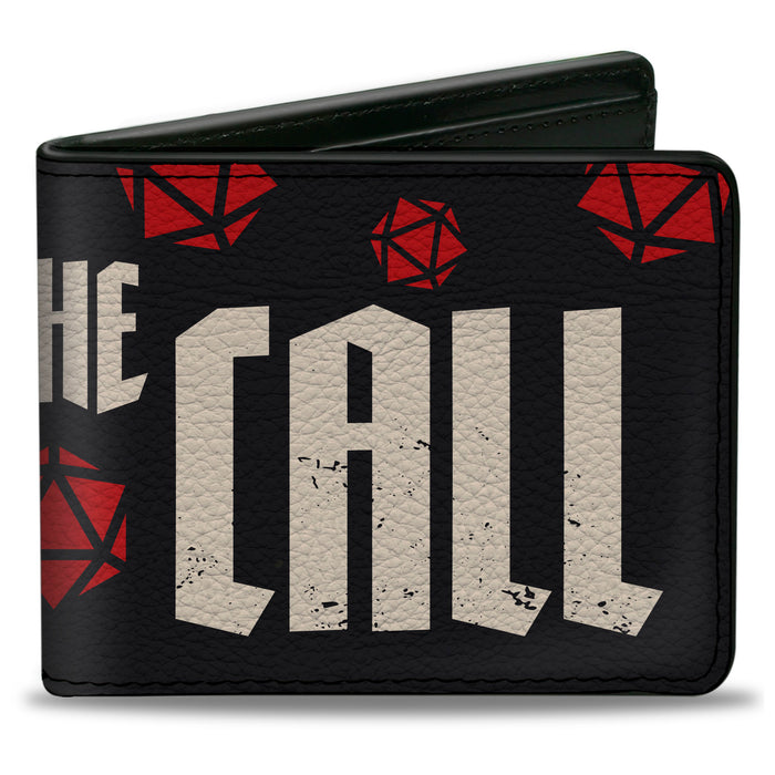 Bi-Fold Wallet - Dungeons & Dragons HEED THE CALL with Dice Black/White/Red Bi-Fold Wallets Wizards of the Coast   