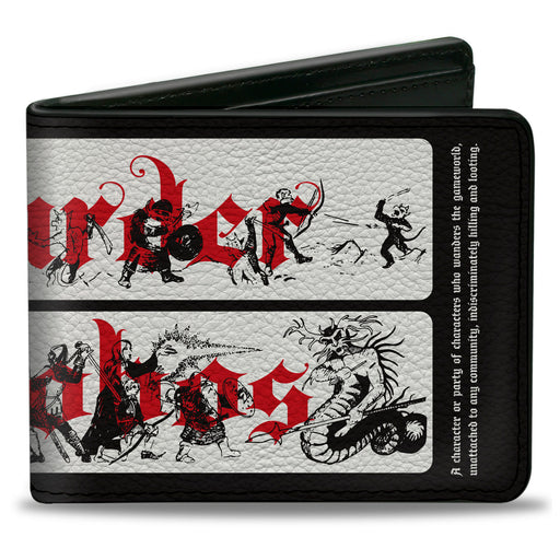 Bi-Fold Wallet - DUNGEONS & DRAGONS MURDER HOBOS Characters Black/White/Red Bi-Fold Wallets Wizards of the Coast   