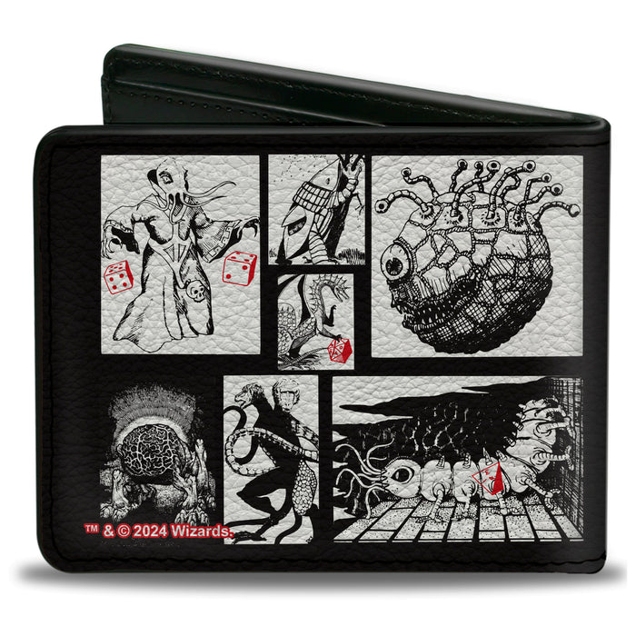 Bi-Fold Wallet - Dungeons & Dragons Monster Illustration Blocks2 Black/White Bi-Fold Wallets Wizards of the Coast   